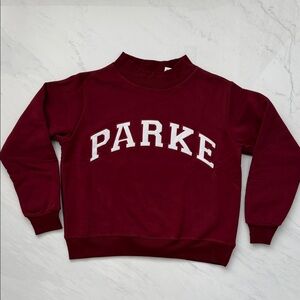 NEW PARKE
Varsity Mockneck Sweatshirt
in Maroon
Size -S/M